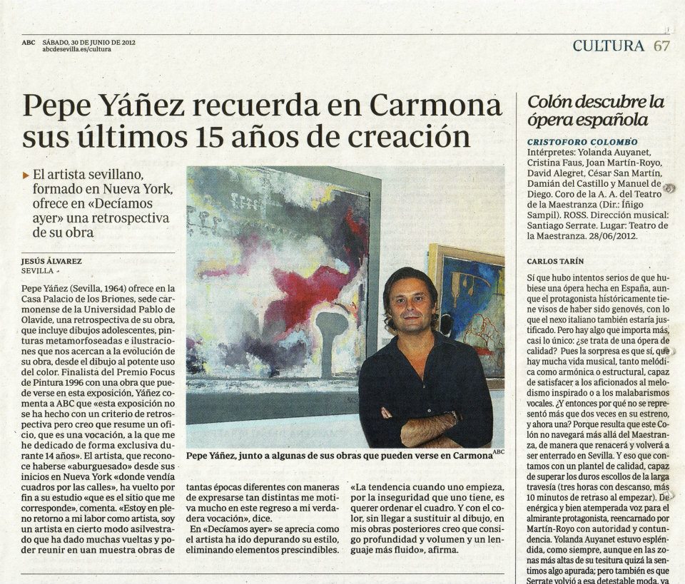 PEPE YÁÑEZ RECUERDA EN CARMONA SUS ÚLTIMOS 15 AÑOS DE CREACIÓN