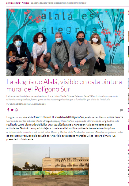 La alegría de Alalá, visible en esta pintura mural del Polígono Sur